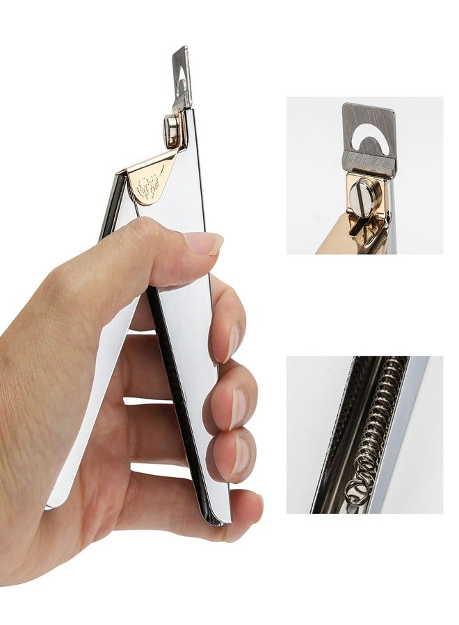 بي تي واي ام اس مقص أظافر أكريليك مكون من 3 قطع، قاطع طرف أظافر قابل للتعديل مع أداة قياس وملتقط، مقص أظافر صناعي من الفولاذ المقاوم للصدأ للأظافر الأكريليك مع مقياس طول - Image 5